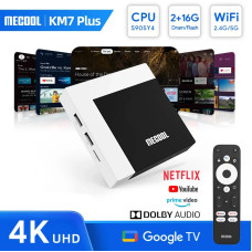 Андроид приставка MECOOL KM7 PLUS 2/16GB AMLOGIC S905Y4 GOOGLE TV 11 Гарантия 6м