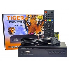 Комбо Т2 тюнер и спутниковый тюнер TIGER new T530 прошитый, гарантия 12м. Комбо Т2 тюнер и спутниковый тюнер TIGER new T530 прошитый, гарантия 12м.