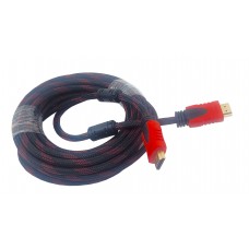 Кабель HDMI-HDMI c ферритовыми фильтрами красно черный 5 м