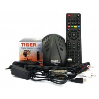 Спутниковый ресивер тюнер TIGER T1 MAX RCA кабель + Прошивка Гарантия 12 месяцев