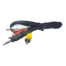 Кабель 3RCA-jack 3.5mm короткий 15мм 1 m. 