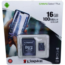 micro SDHC карта памяти Kingston 16GB class 10 (с адаптером)