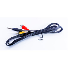 Кабель 3RCA-jack 3.5mm  1 m. Длинный джек. 4110